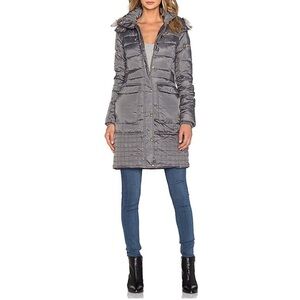Sam Edelman Nicole Women’s Gray Quilted Puffer Down Filled Long Jacket S…